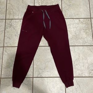 Figs maroon Zamora scrub pants